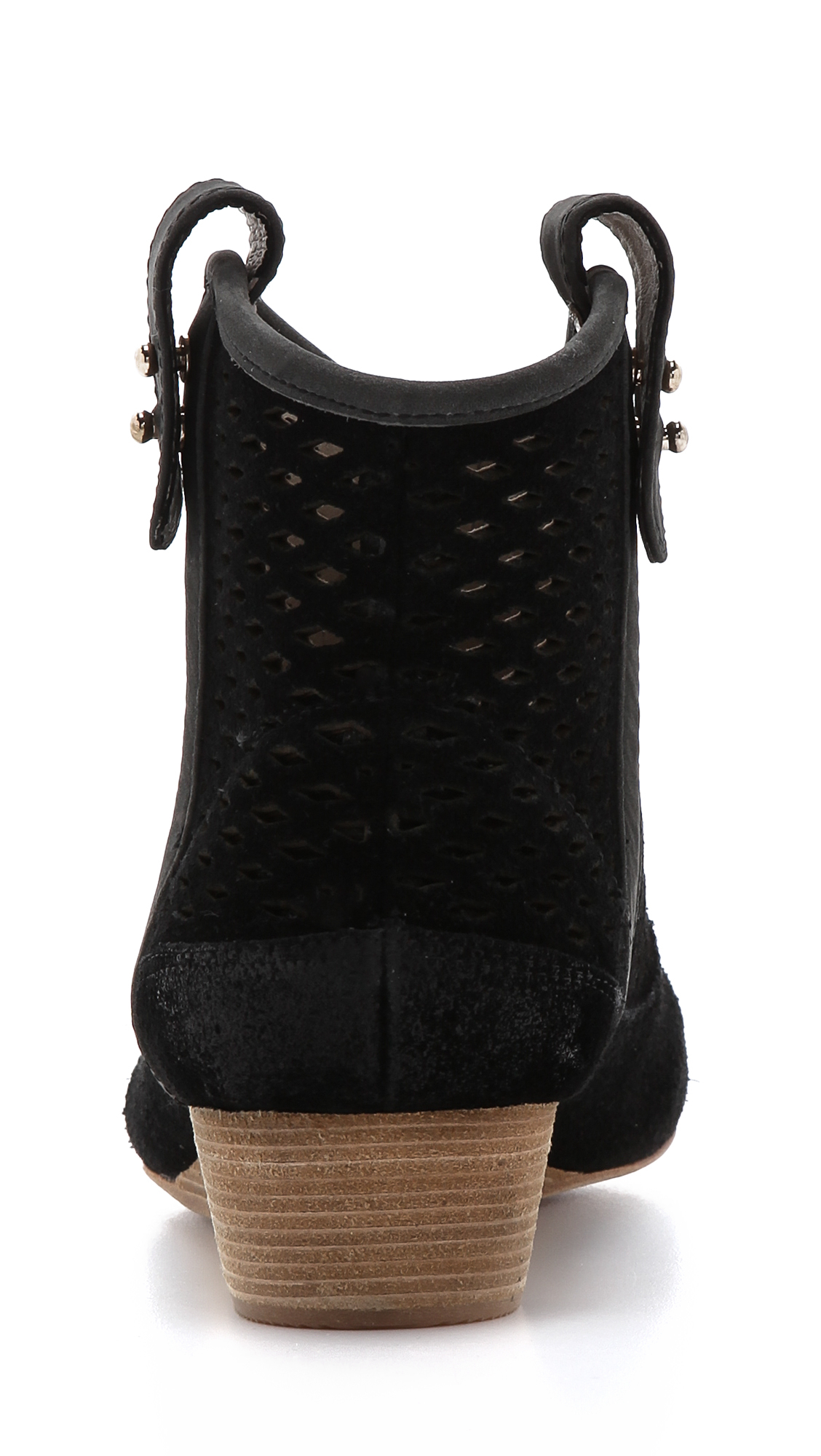 bates perforated wedge bootie