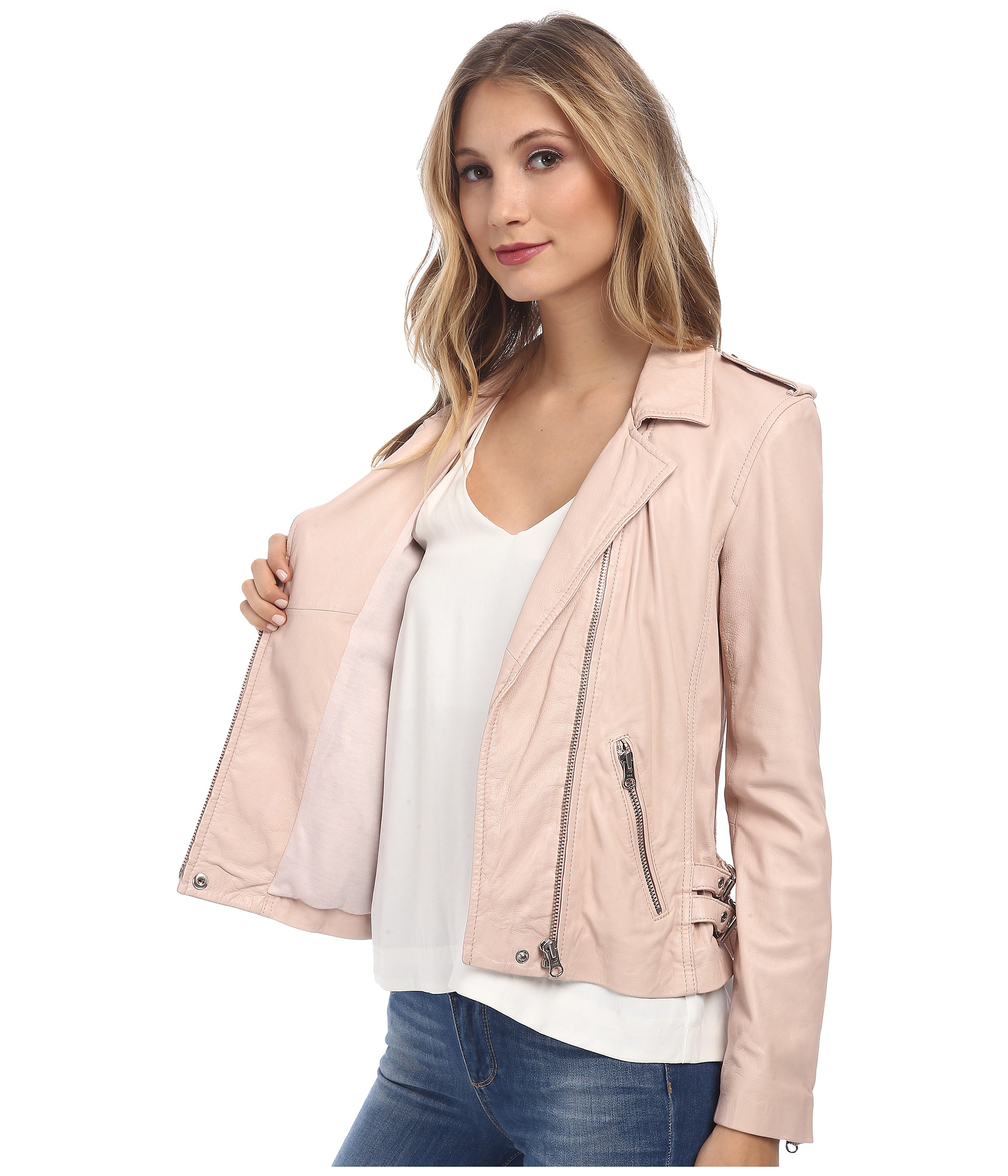 Women S Natural Washed Leather Jacket