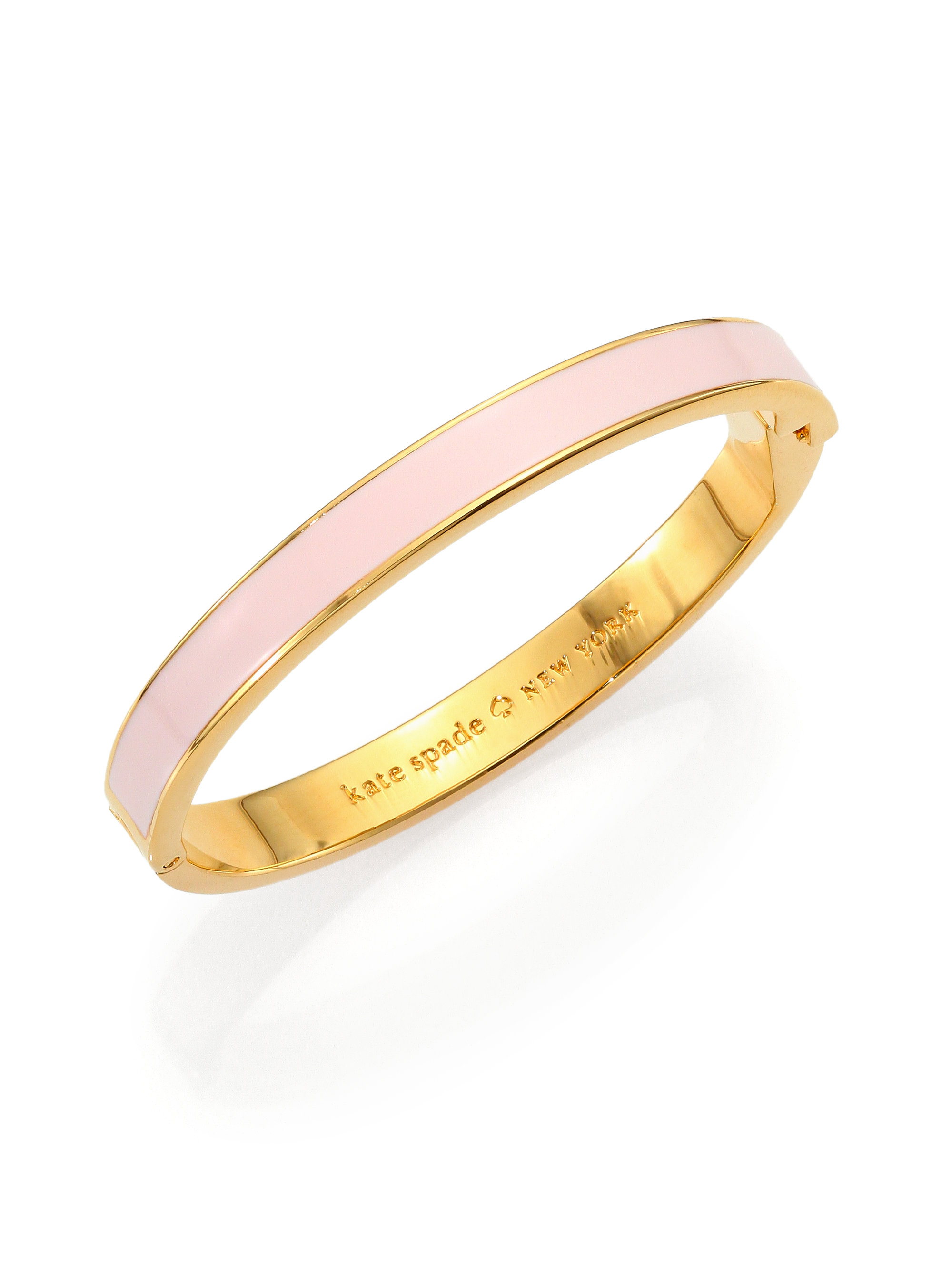 Kate Spade Make Me Blush Enamel Idiom Bangle Bracelet in Pink