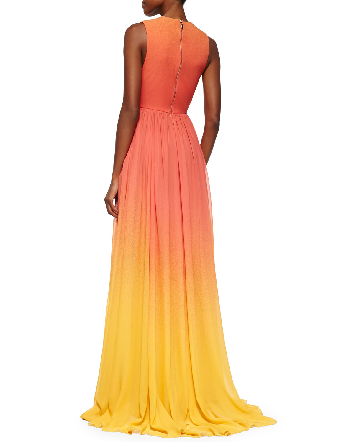 ombre orange dress