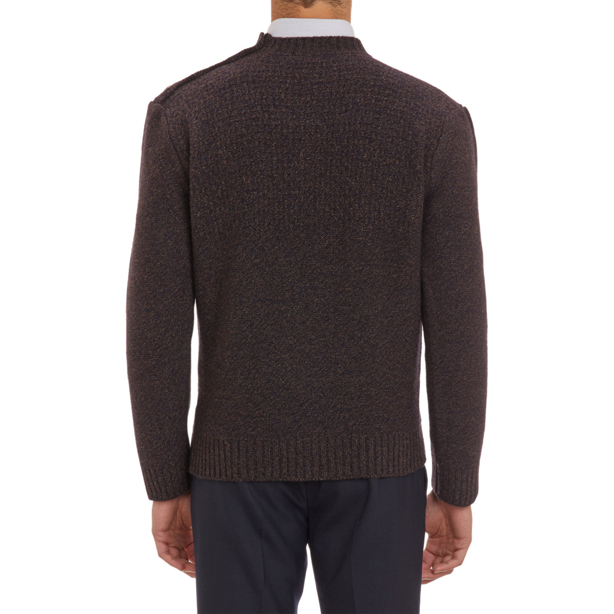 Inis meáin Button-Up Shoulder Pullover Sweater-Brown Size Extra Large ...