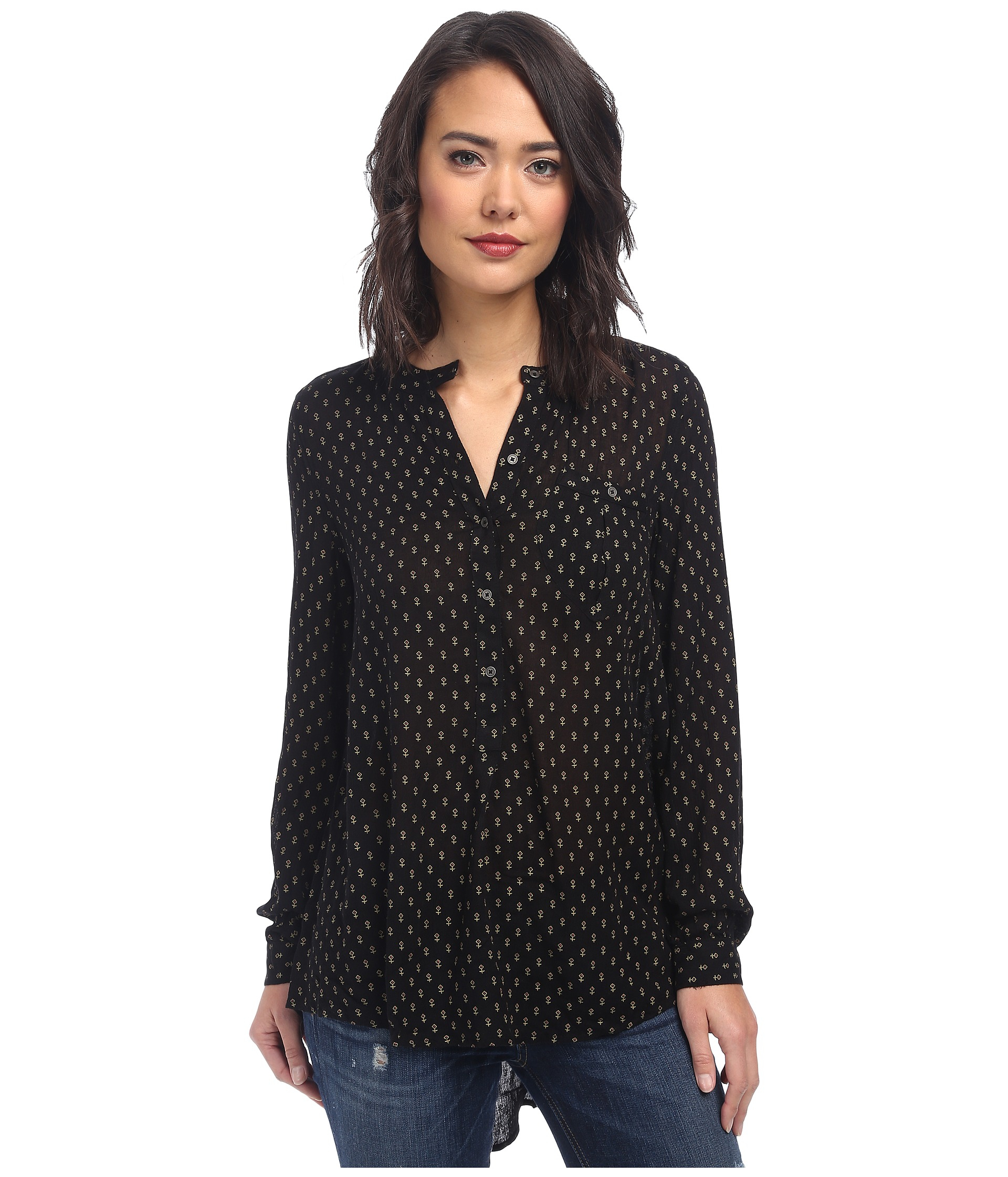 free people loveland button down to