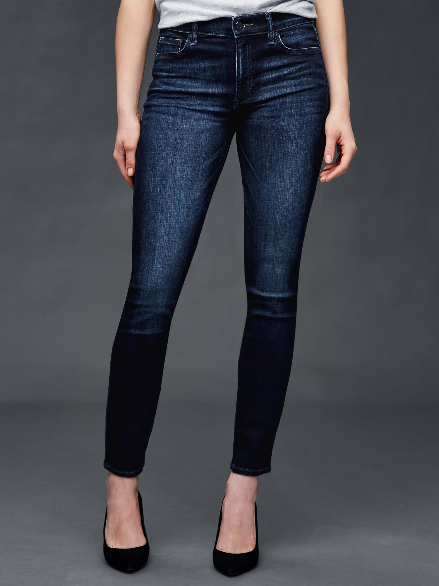 Gap Denim 1969 Resolution Slim Straight Jeans in Dark Indigo (Blue) - Lyst