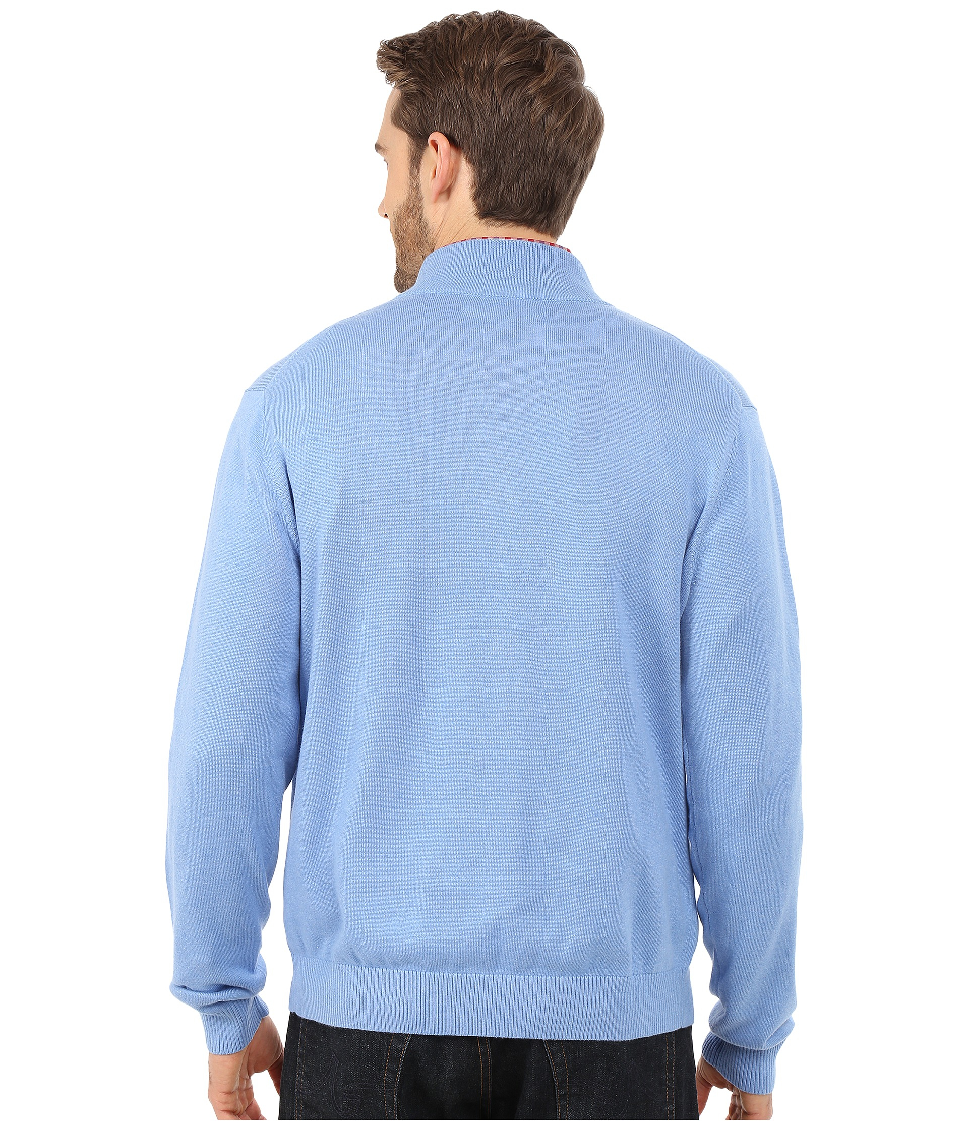 Vineyard Vines Cotton 1/4 Zip Shirt in Blue for Men | Lyst