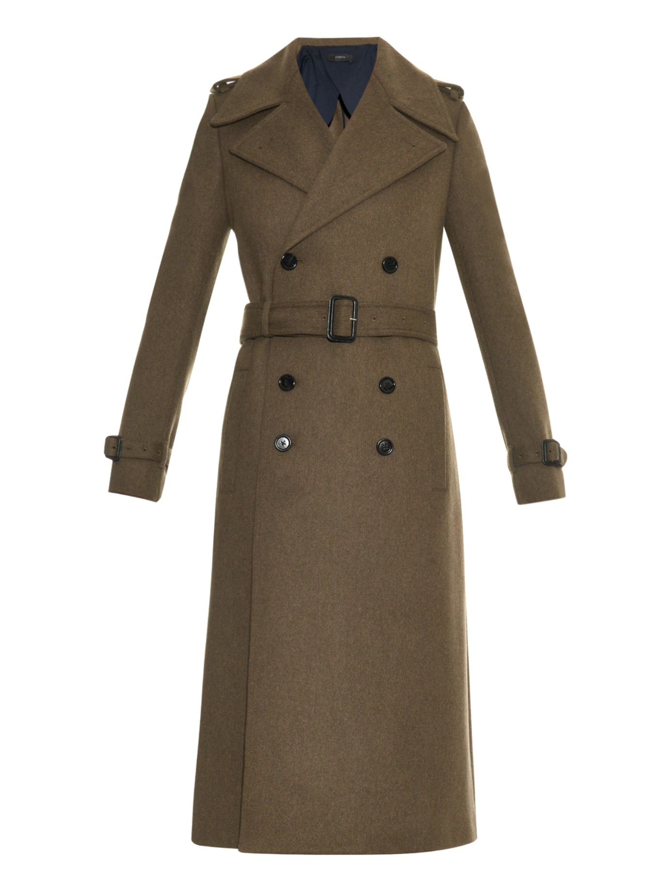 Joseph Military Tweed Trench Coat in Natural | Lyst