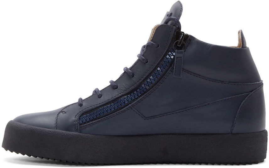 Giuseppe Zanotti Leather Navy May London Birel Sneakers in Blue for Men -  Lyst