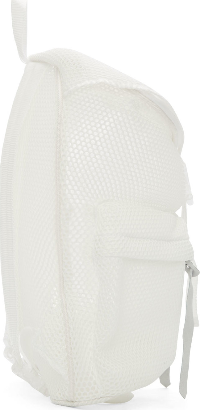white mesh backpack