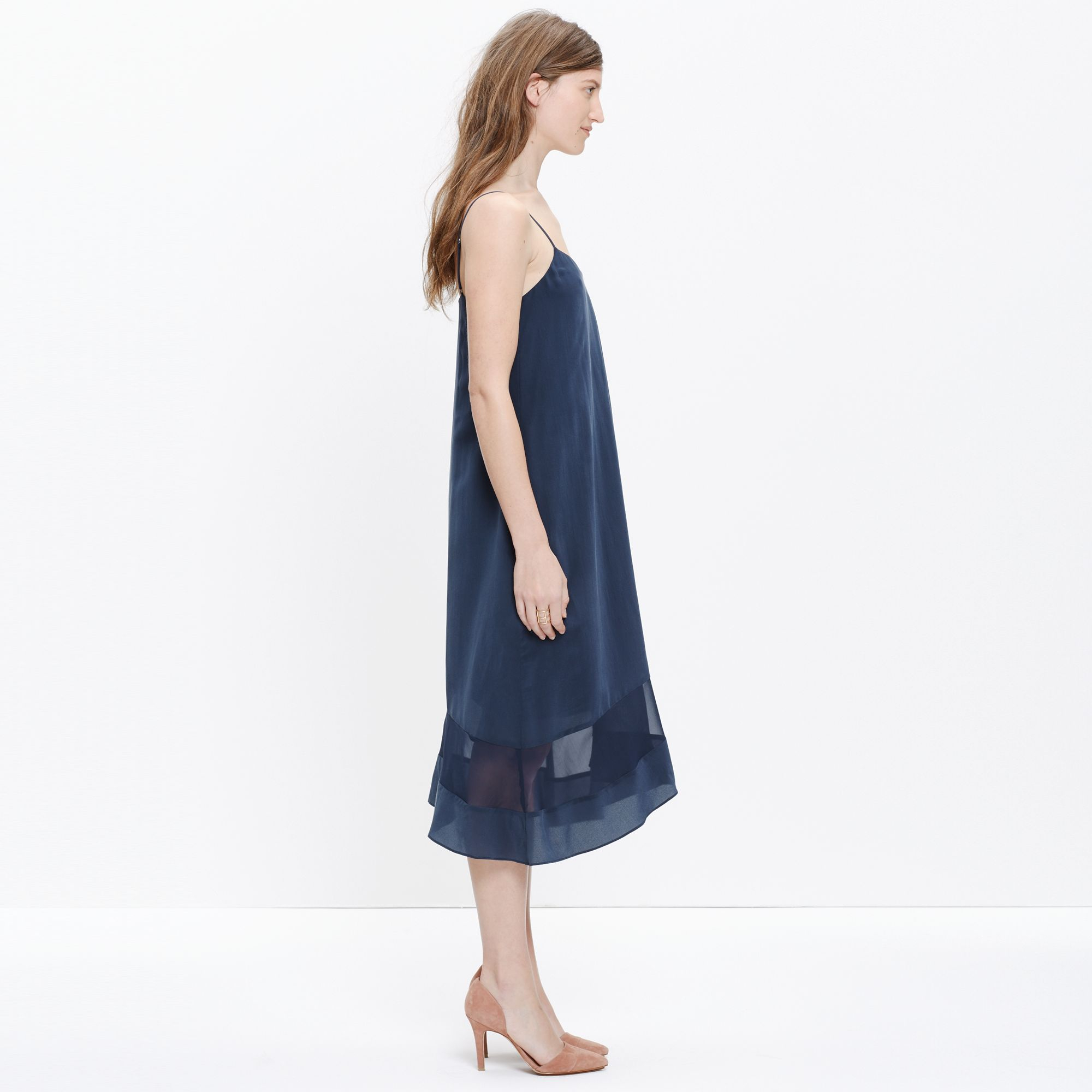 Madewell Silk Sheer-stripe Cami Dress 