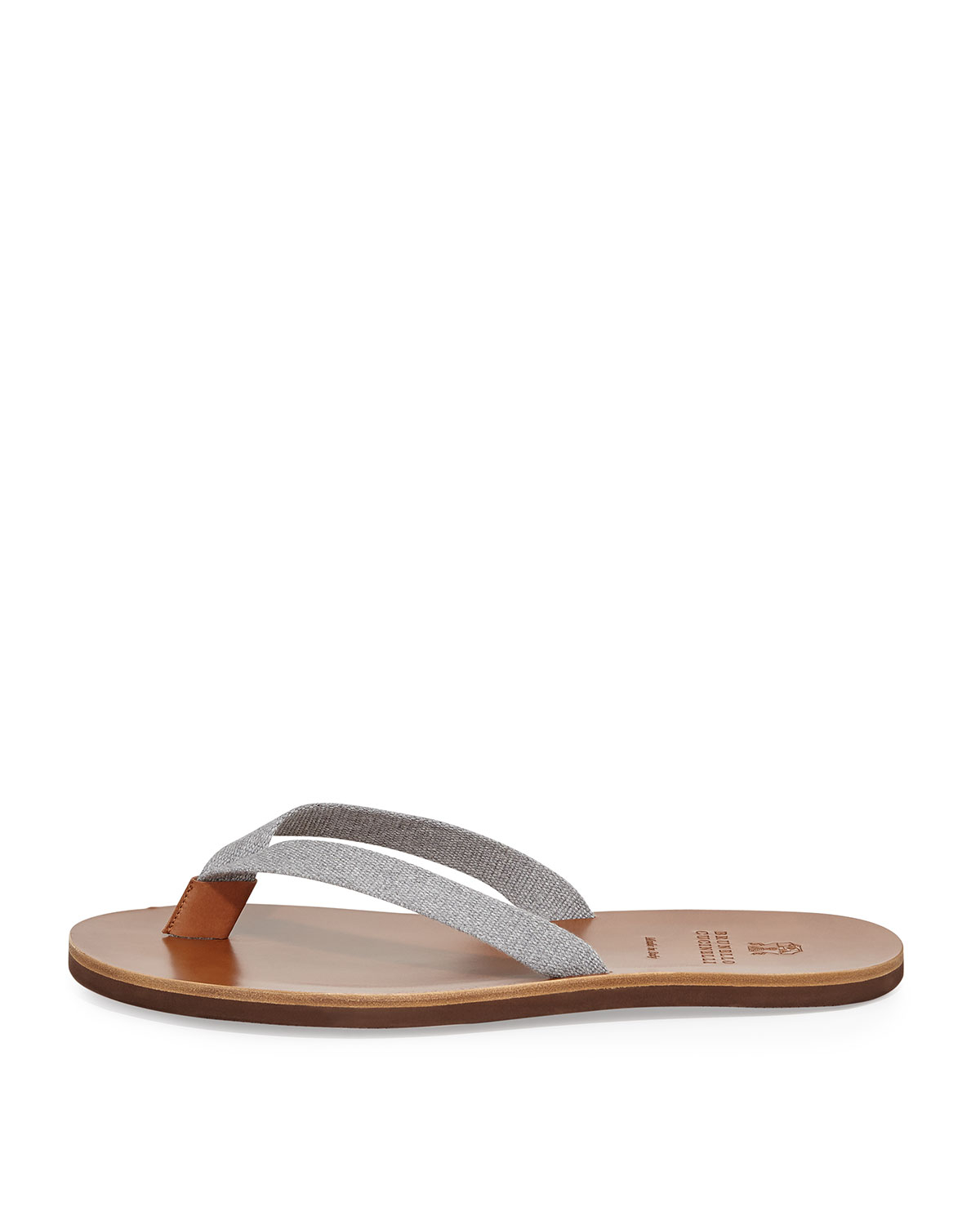 mens leather sole flip flops