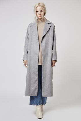 grey longline coat