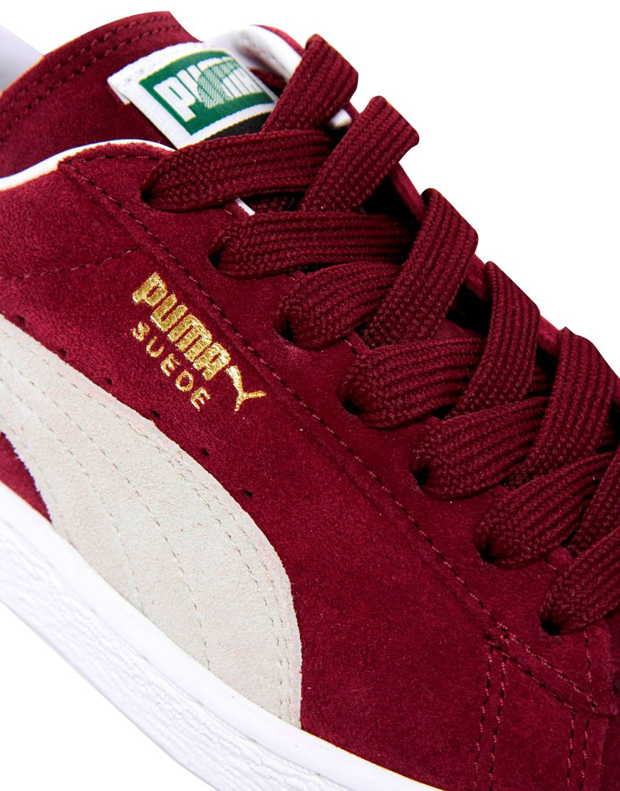 puma suede classic burgundy womens