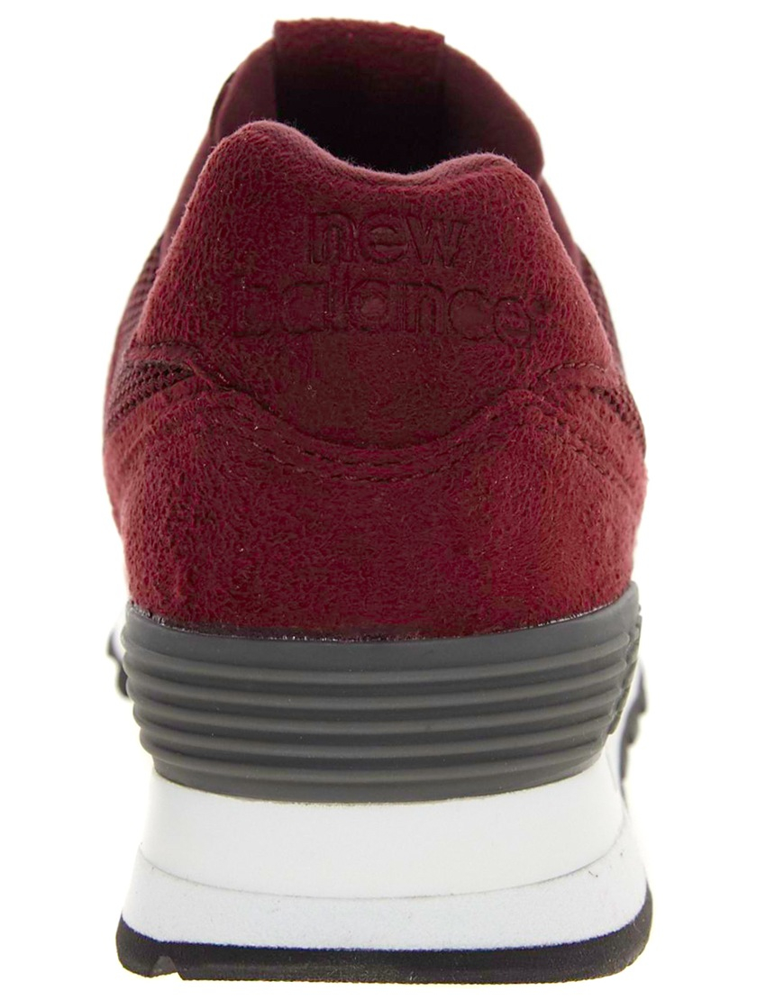 New Balance 574 Sonic Burgundy Trainers in Red | Lyst