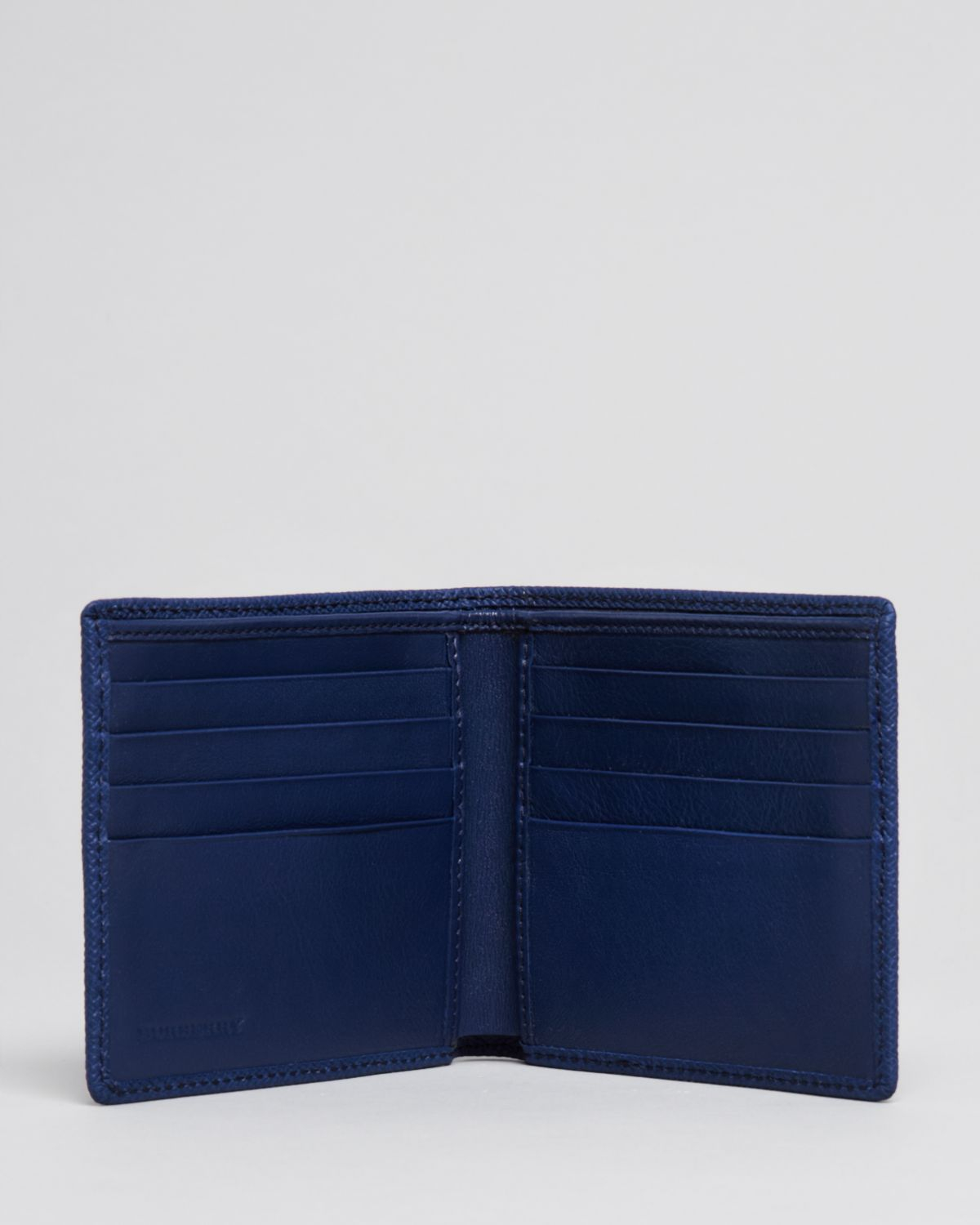 Burberry London Studded Bifold Wallet in Blue for Men - Lyst
