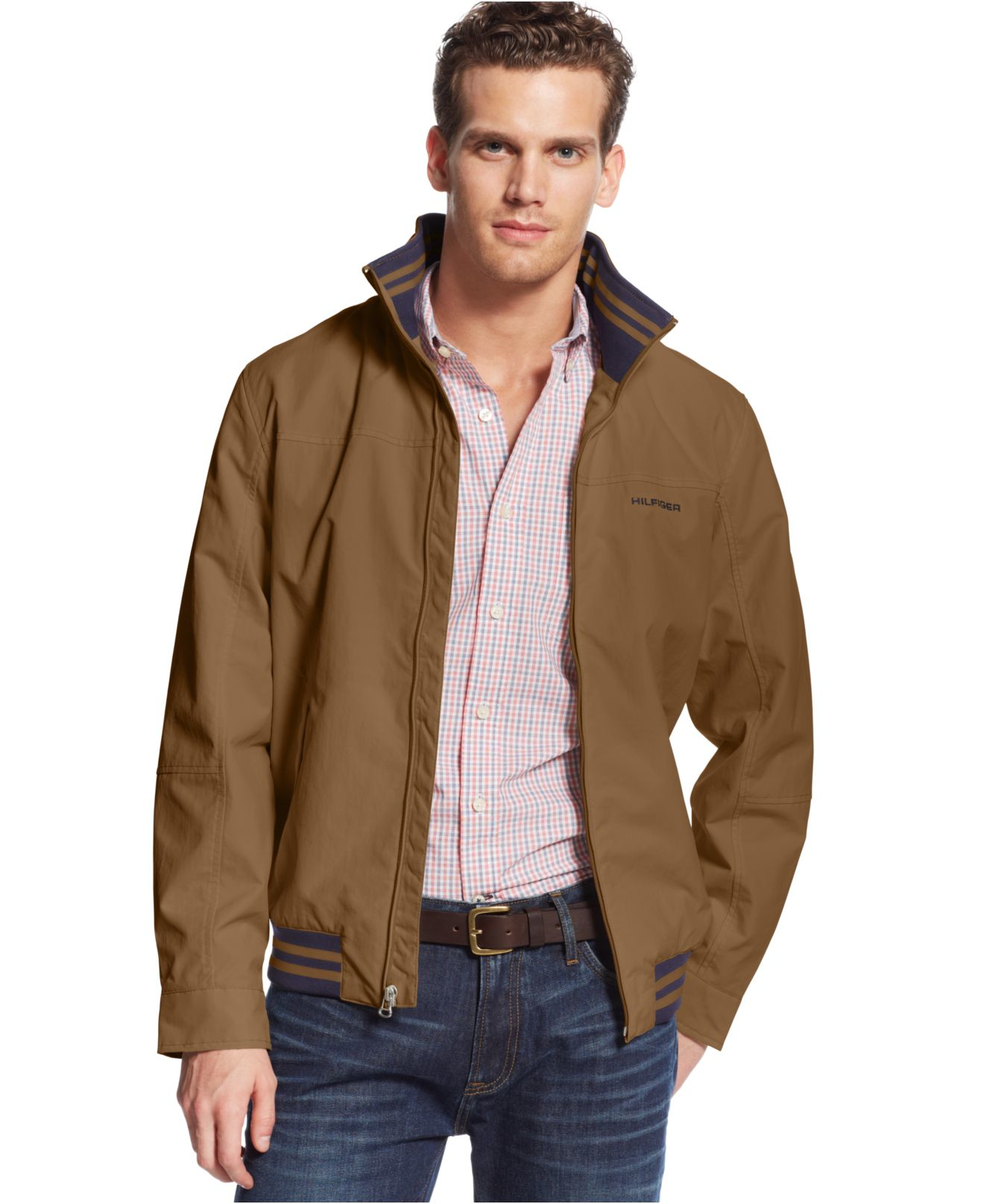 brown tommy hilfiger jacket