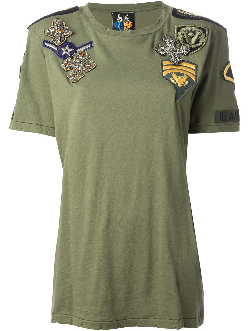Mr & Mrs Italy Military Patch Tshirt in Green | Lyst