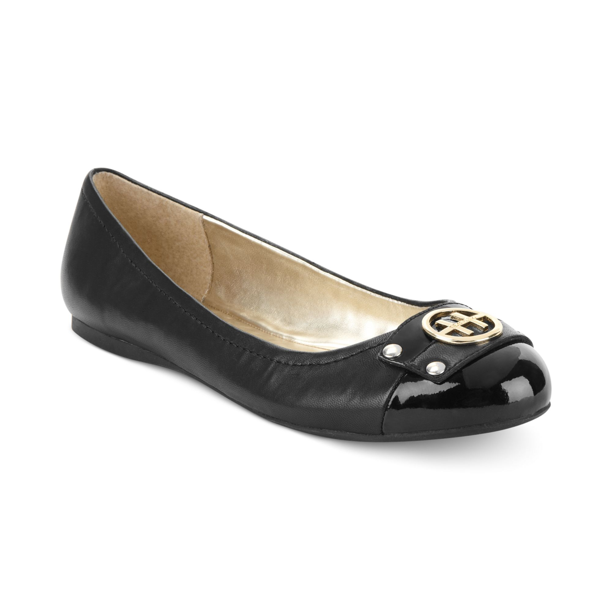 tommy hilfiger black flats