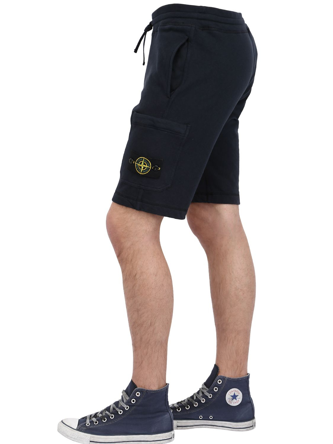 stone island cargo shorts black