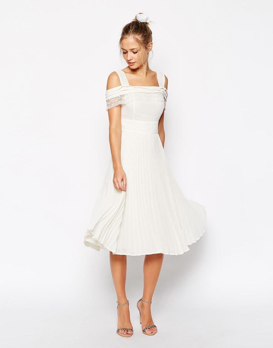 cold shoulder dress midi