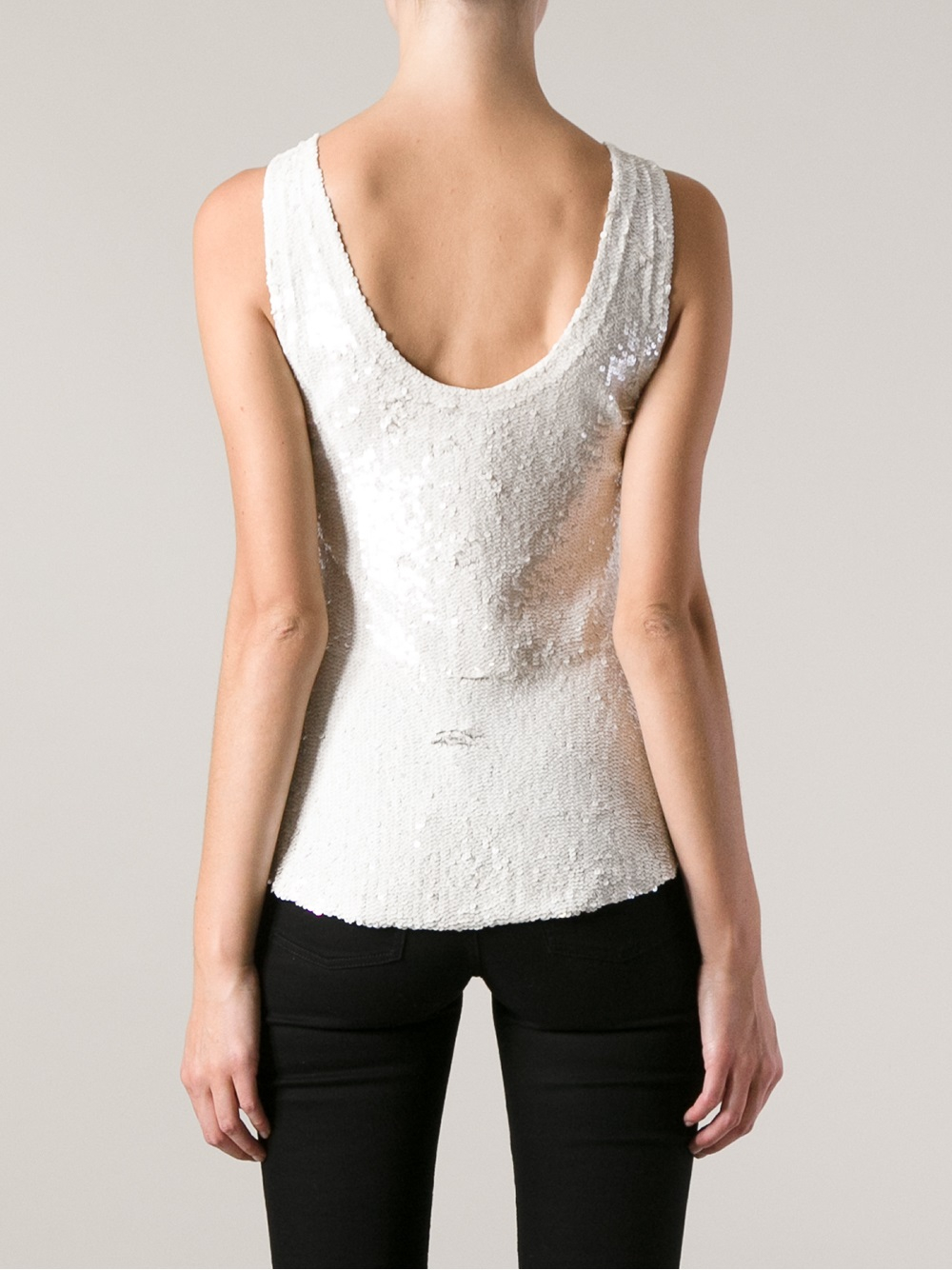 sequin sleeveless top