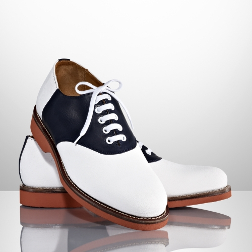 Ralph Lauren Henley Ii Saddle Shoe in White for Men | Lyst