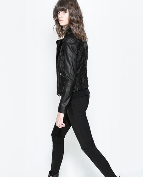 Zara Basic Jacket in Black | Lyst