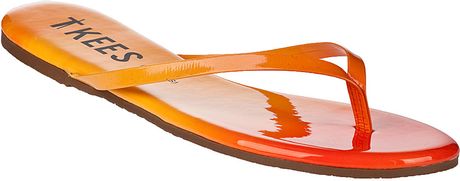 Tkees Blends Flip Flop Sunrise Patent in Orange (Sunrise Patent ...