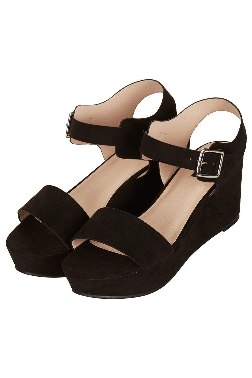 topshop black wedges