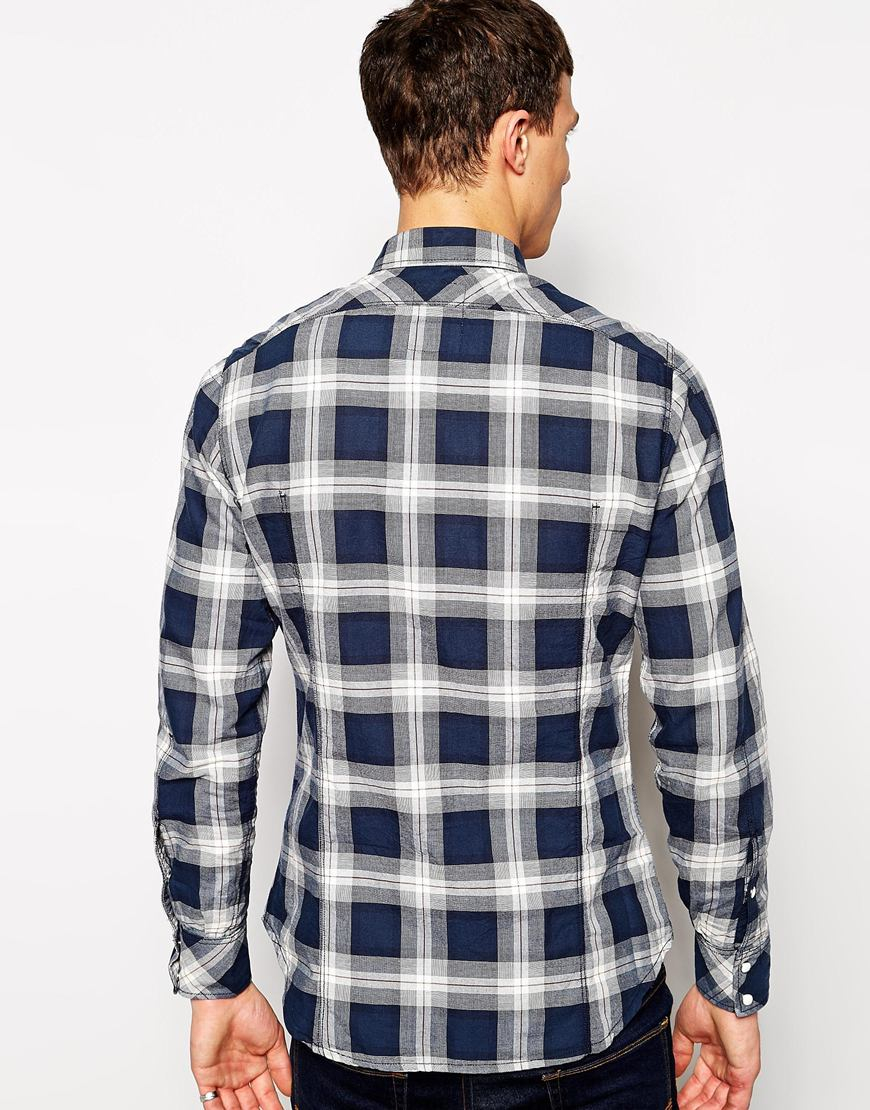 Lyst - G-Star Raw Check Classic Fit Long Sleeve Classic Collar Shir in ...