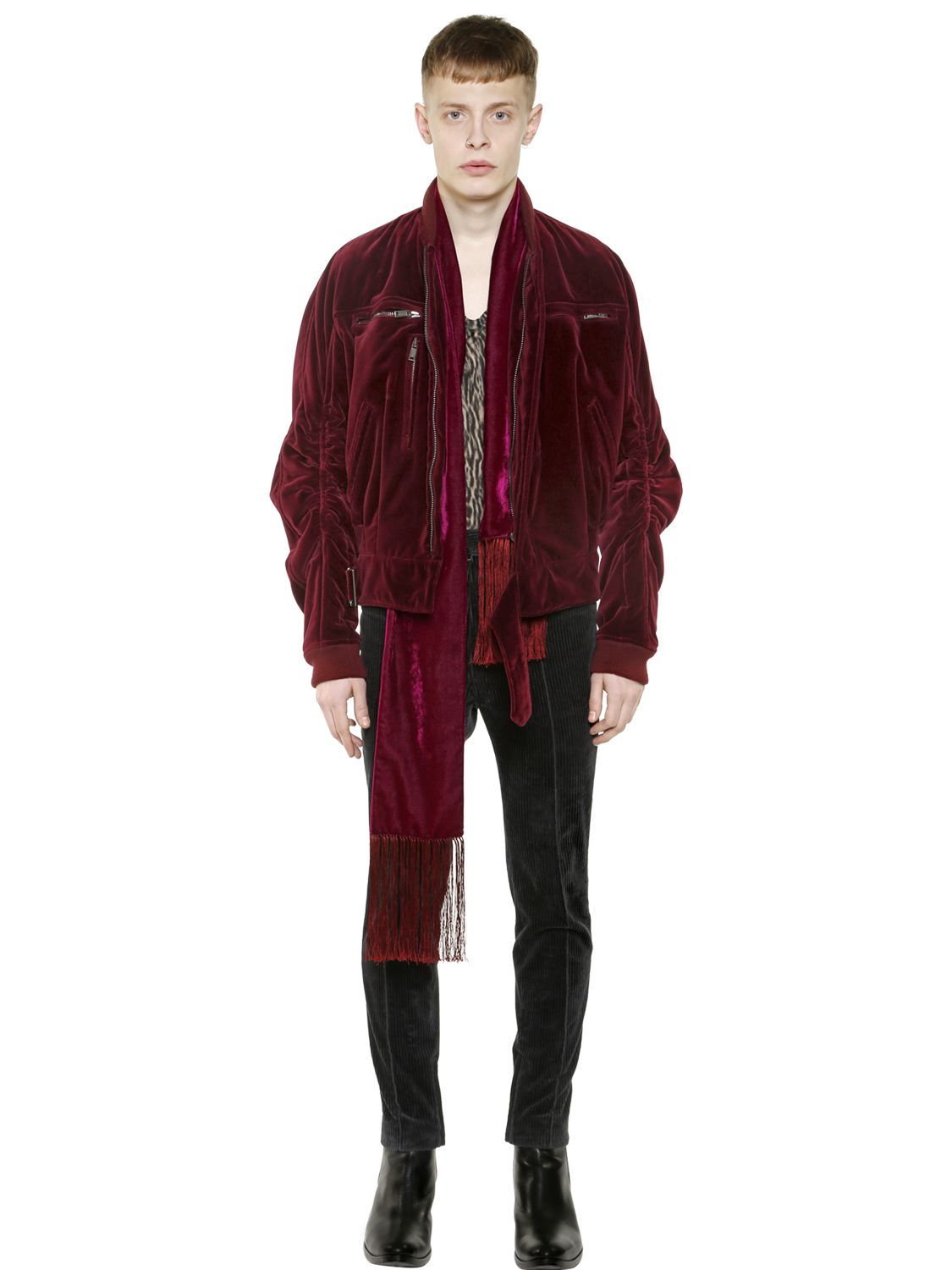 HAIDER ACKERMANN VELVET BOMBER JACKET