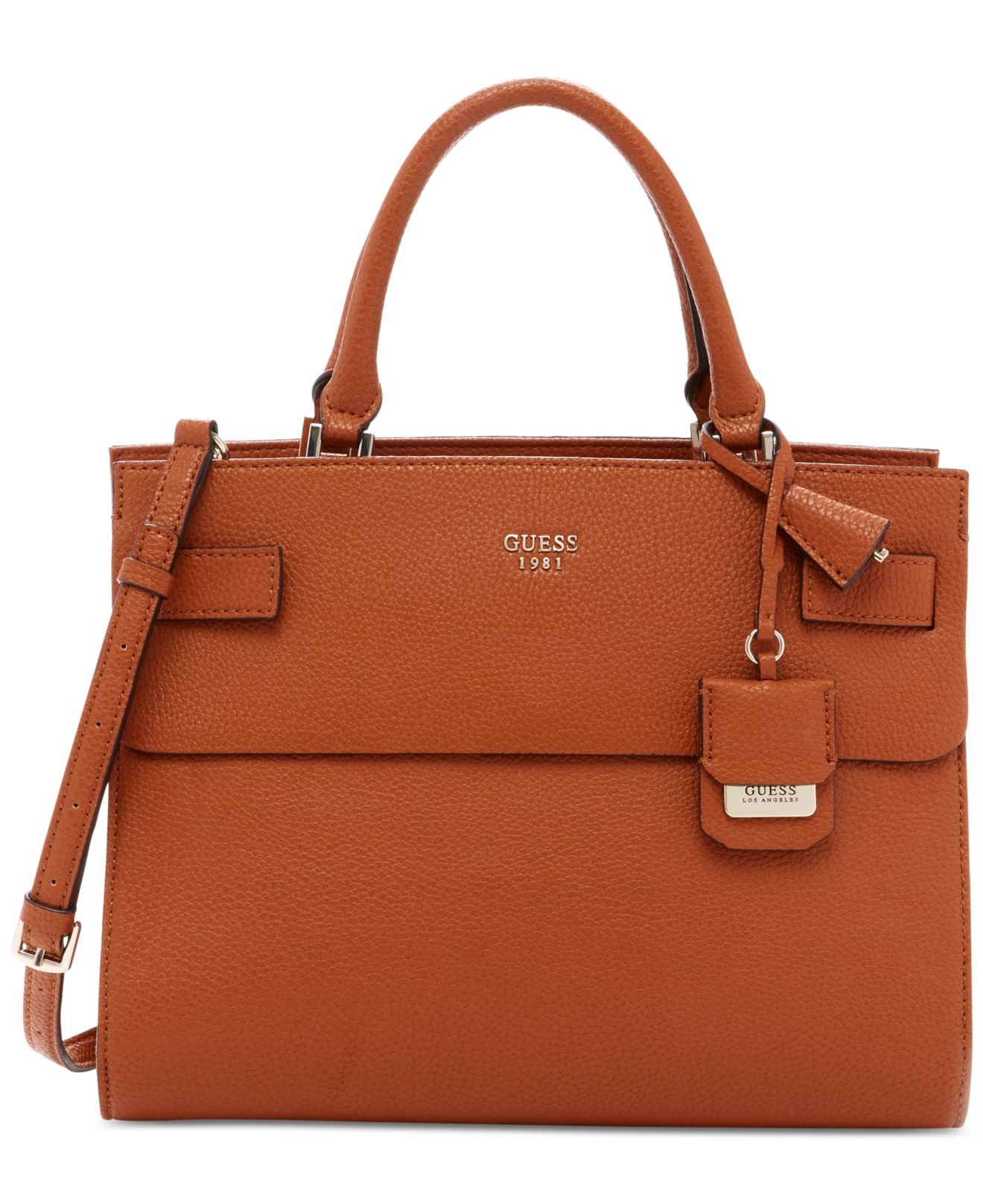 Guess Cate Satchel in Cognac (Brown) - Lyst