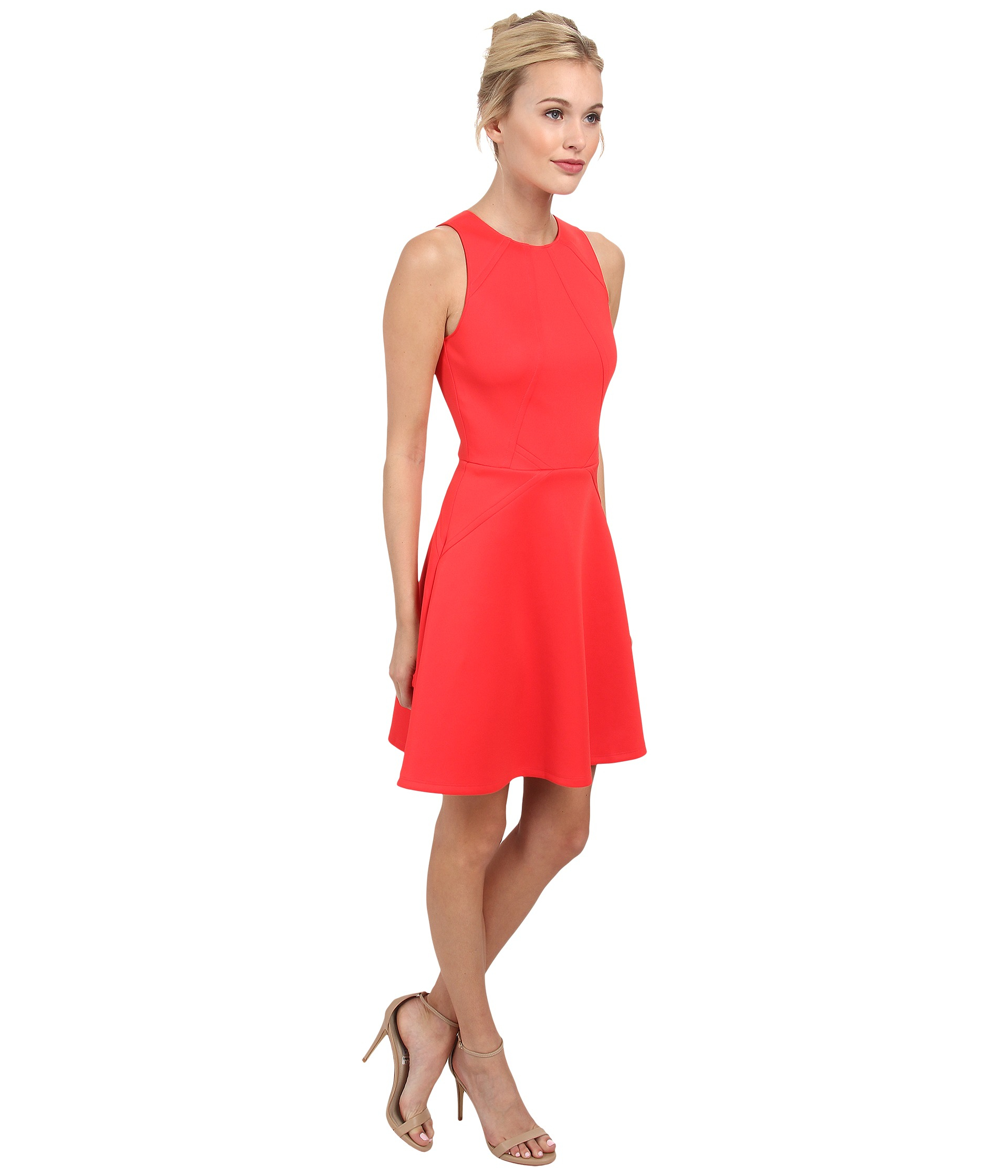 ted baker orange skater dress