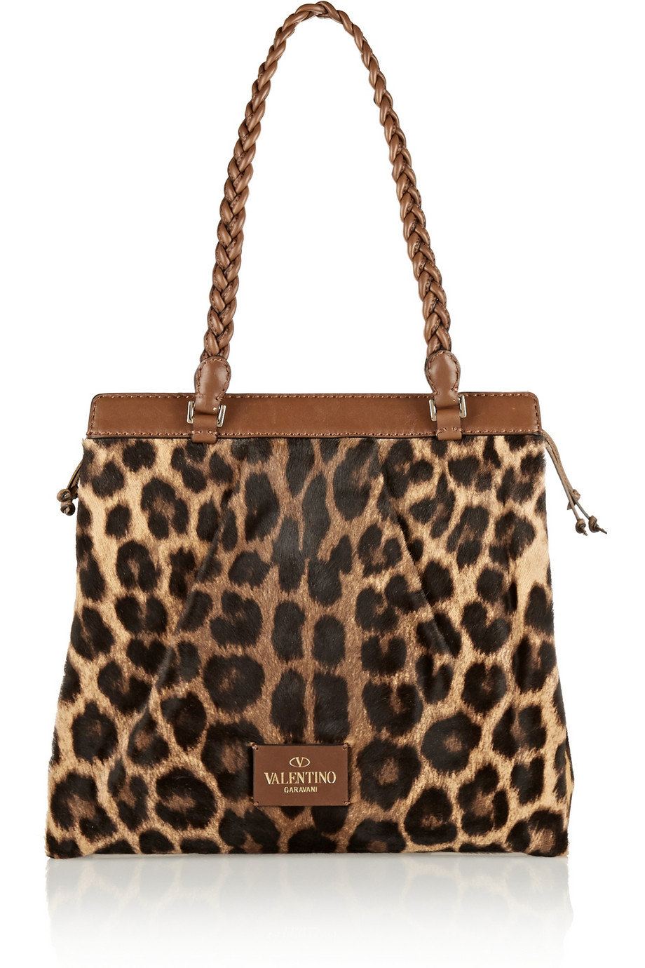 Valentino | Animal Leathertrimmed Leopardprint Calf Hair Shoulder Bag