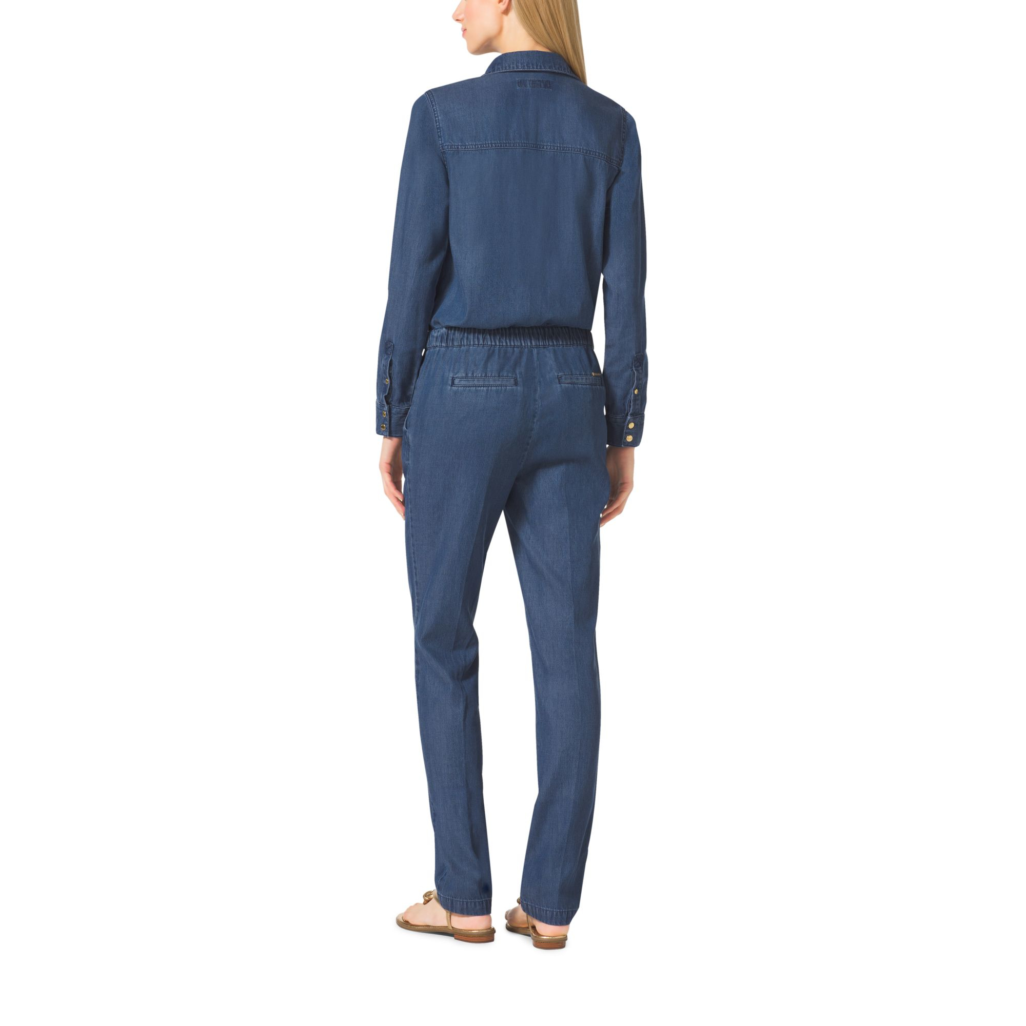 michael kors denim jumpsuit womens