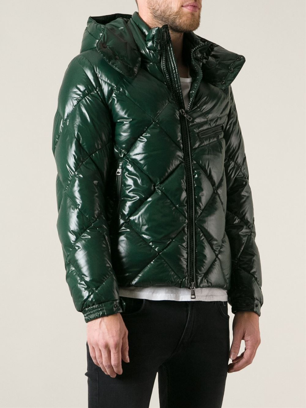 Moncler Newman Padded Jacket in Green for Men - Lyst