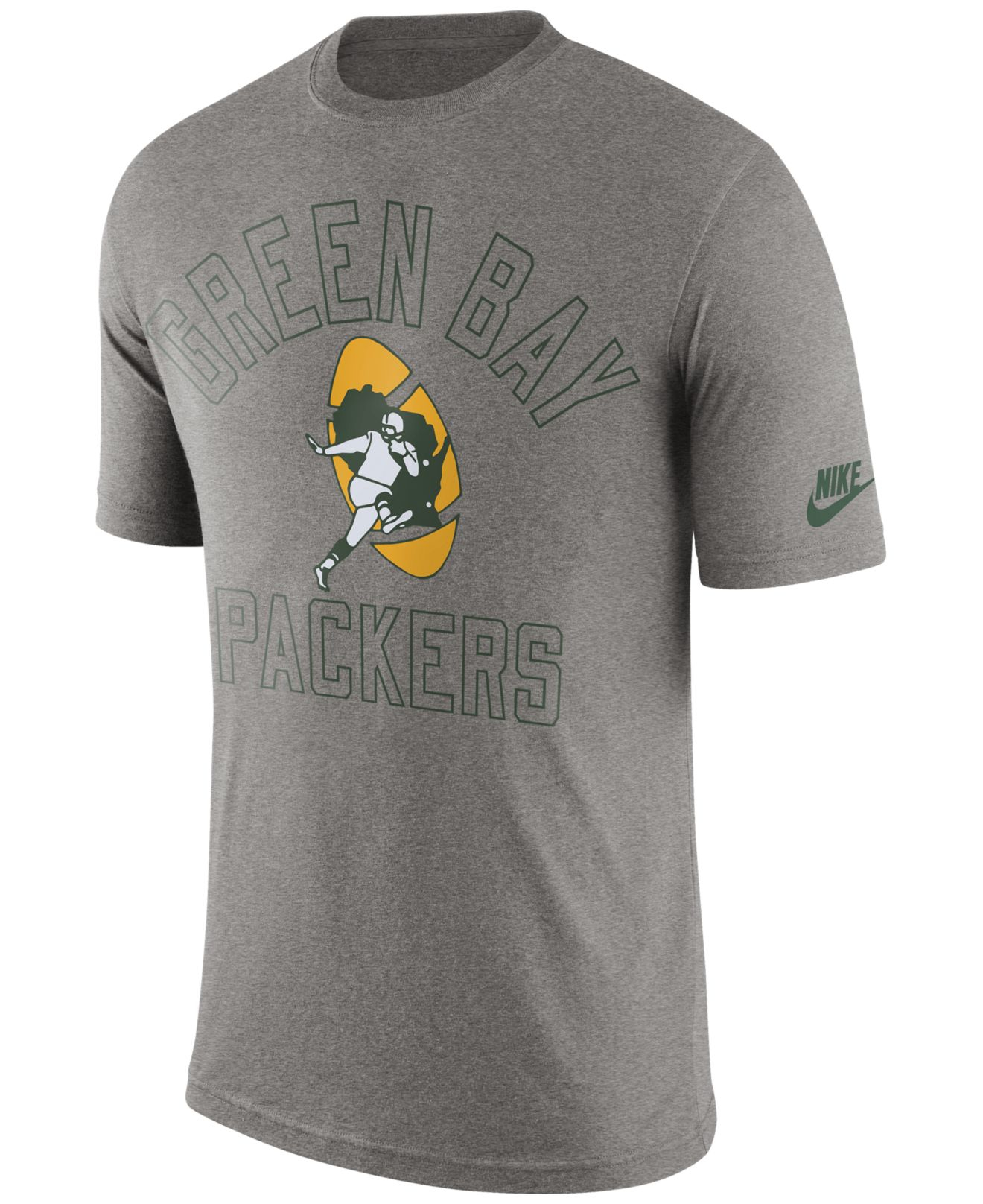 Nike Men's Green Bay Packers Retro Logo T-shirt in Gray for Men - Lyst
