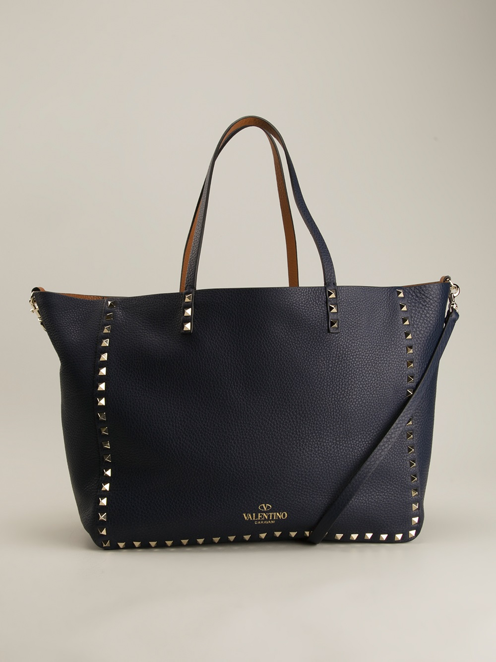 Lyst Valentino Rockstud Shoulder Bag in Blue