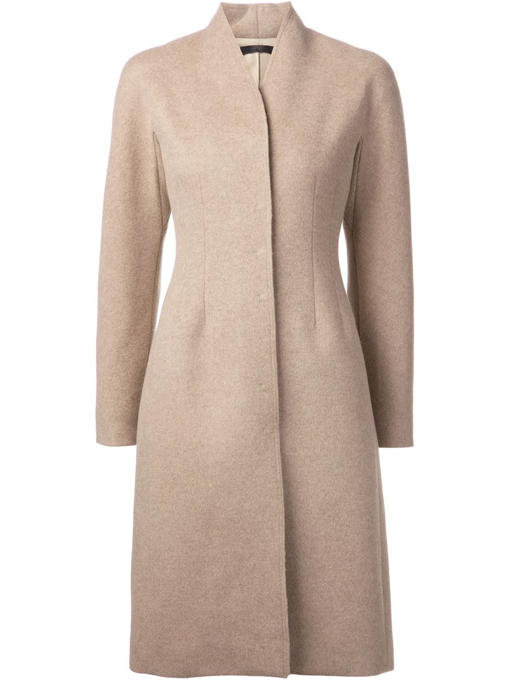 Lyst - The row V-Neck Wool Coat in Natural