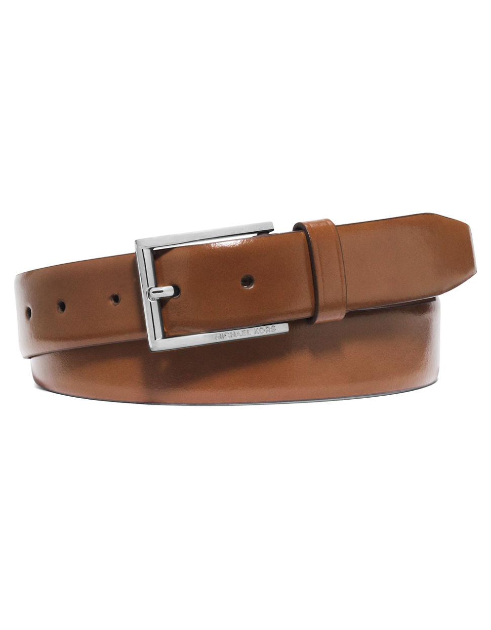 Michael Kors Leather Dress Belt in Brown for Men | Lyst