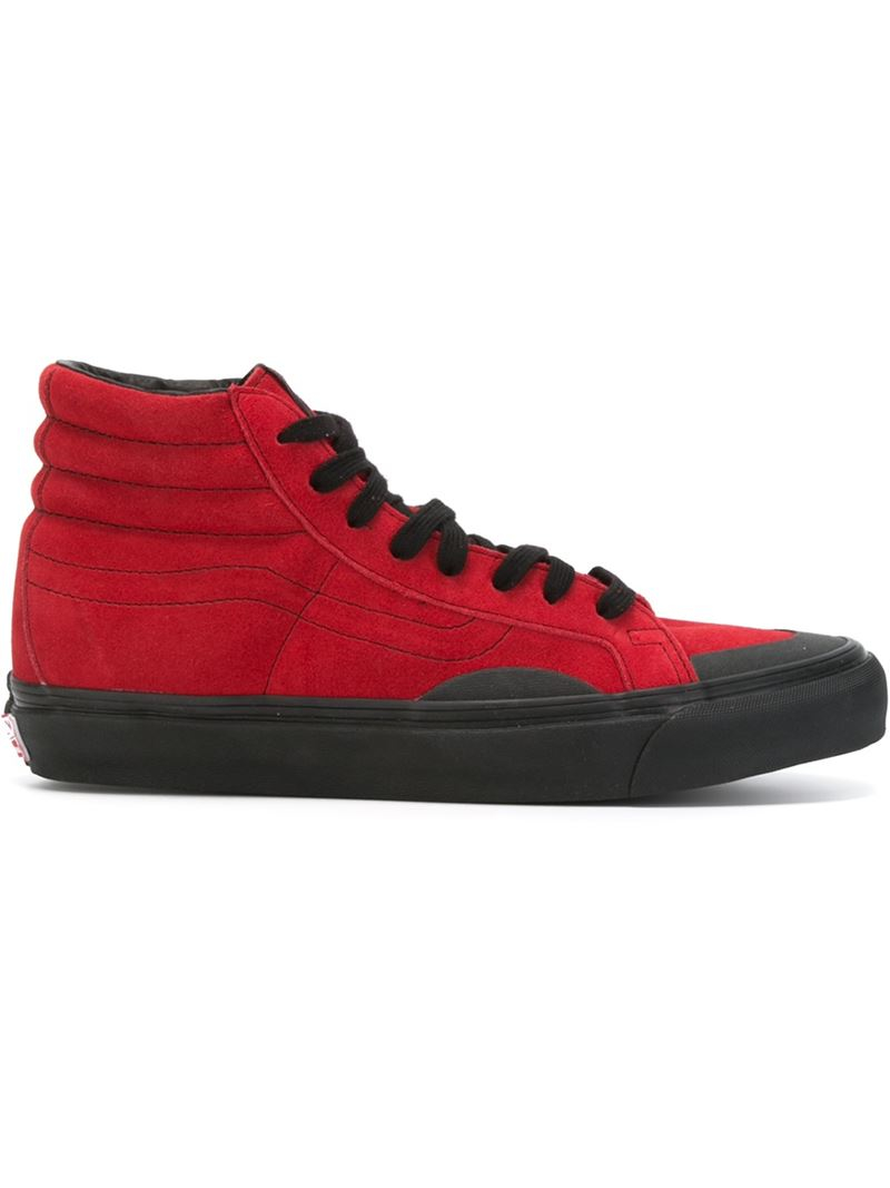 Lyst - Vans Hi-top Sneakers in Red for Men