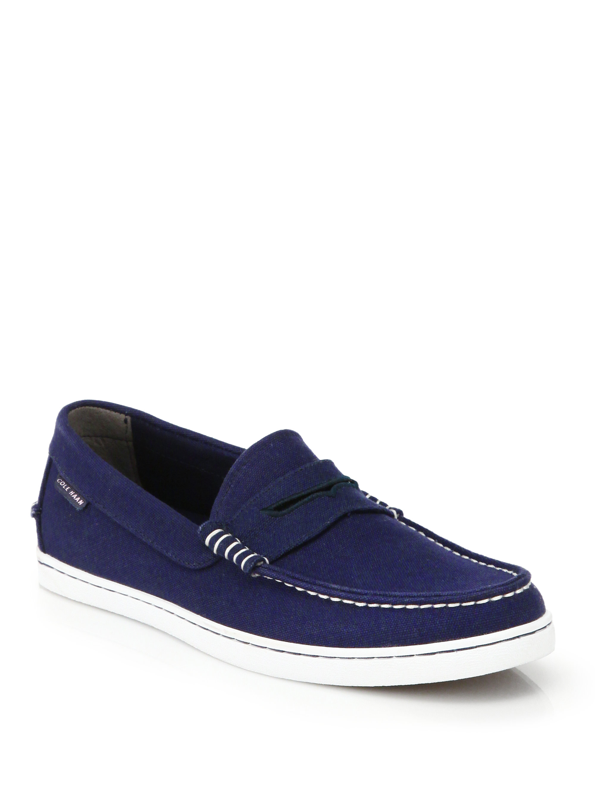 canvas penny loafers