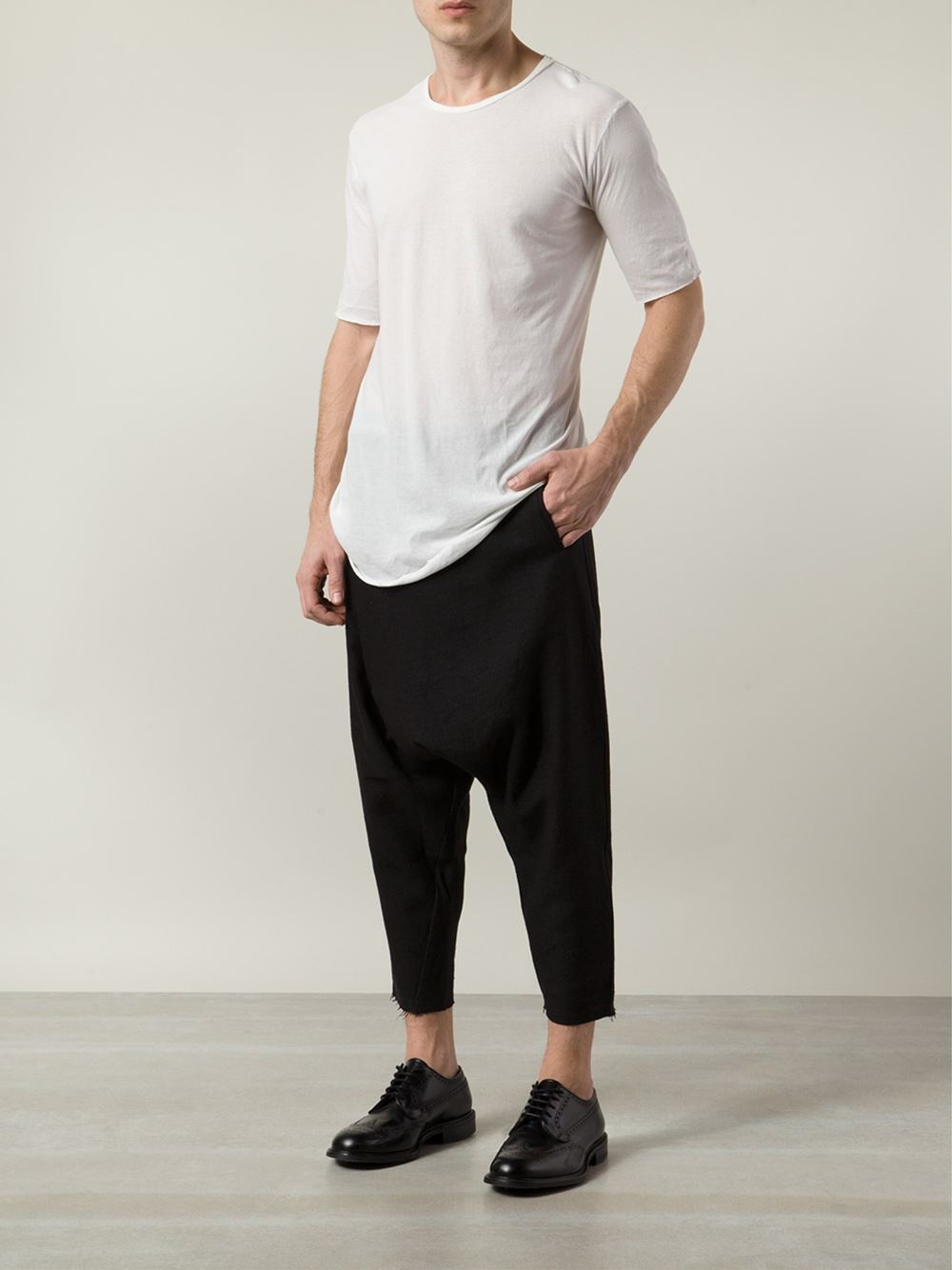 Song For The Mute Cropped Trousers in Black for Men - Lyst