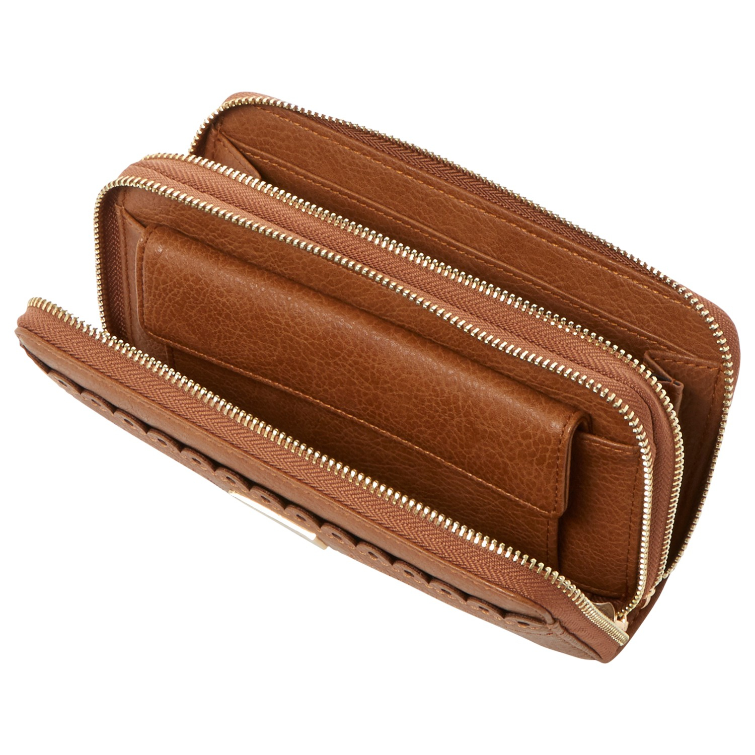 double zip around purse