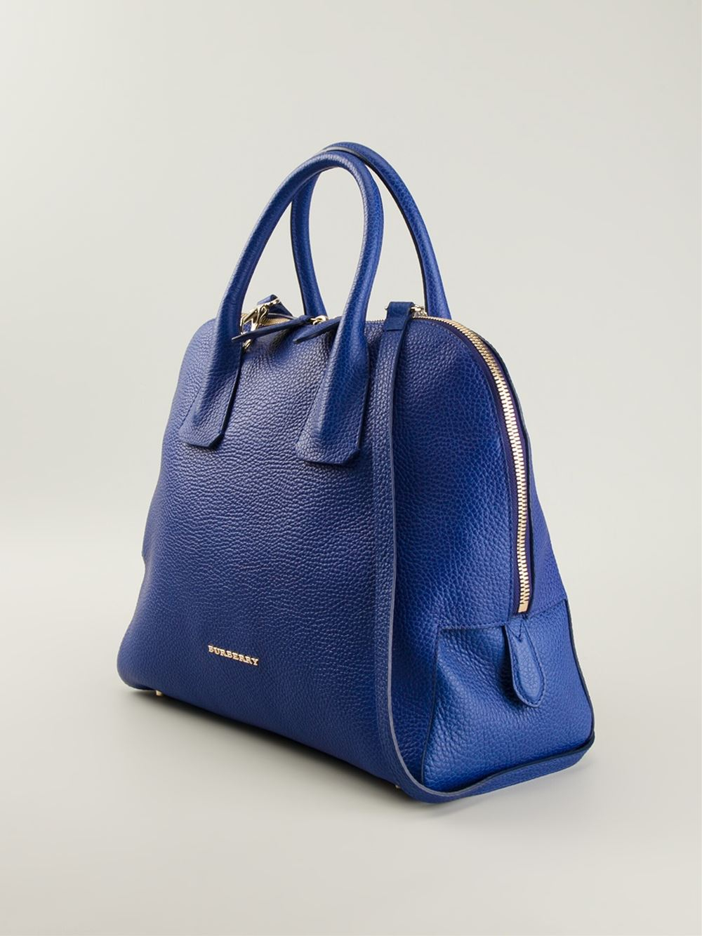 blue burberry purse