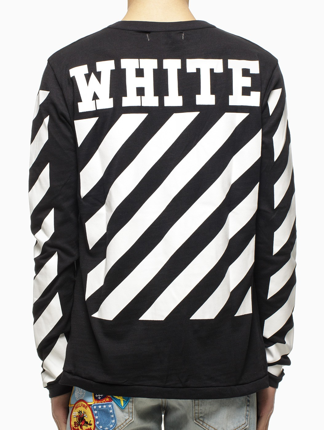 off white long sleeve t shirt black