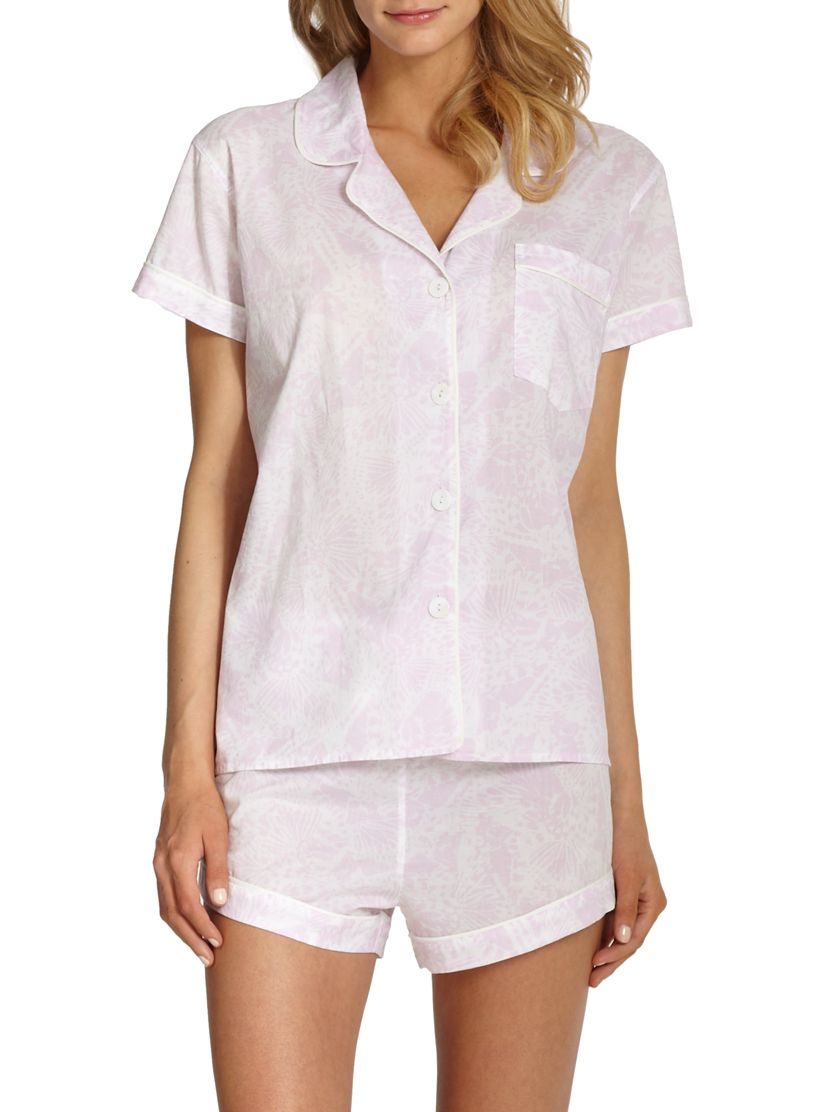 Lyst Cottonista Shortie Pajama Set in White