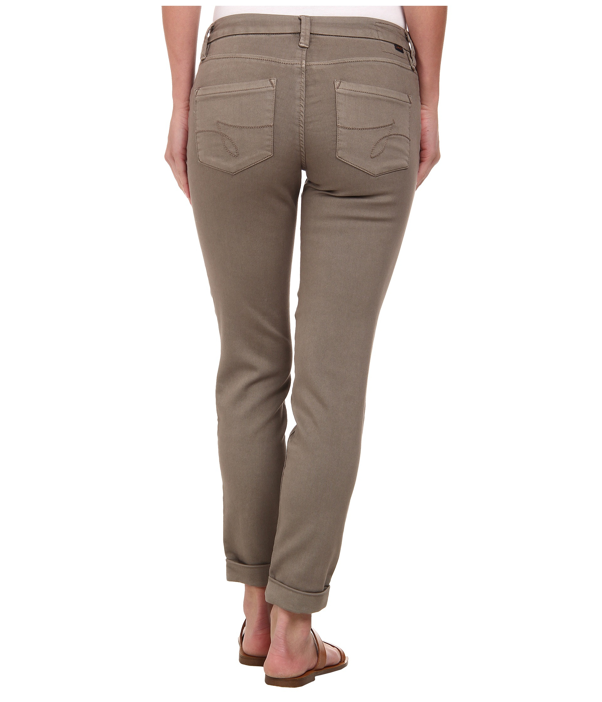 Jag jeans Erin Cuffed Slim Ankle In Sand Stone in Brown (Sand Stone) | Lyst