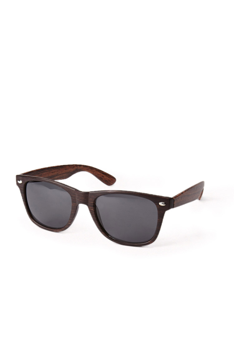 Wood grain wayfarer sunglasses Clearance