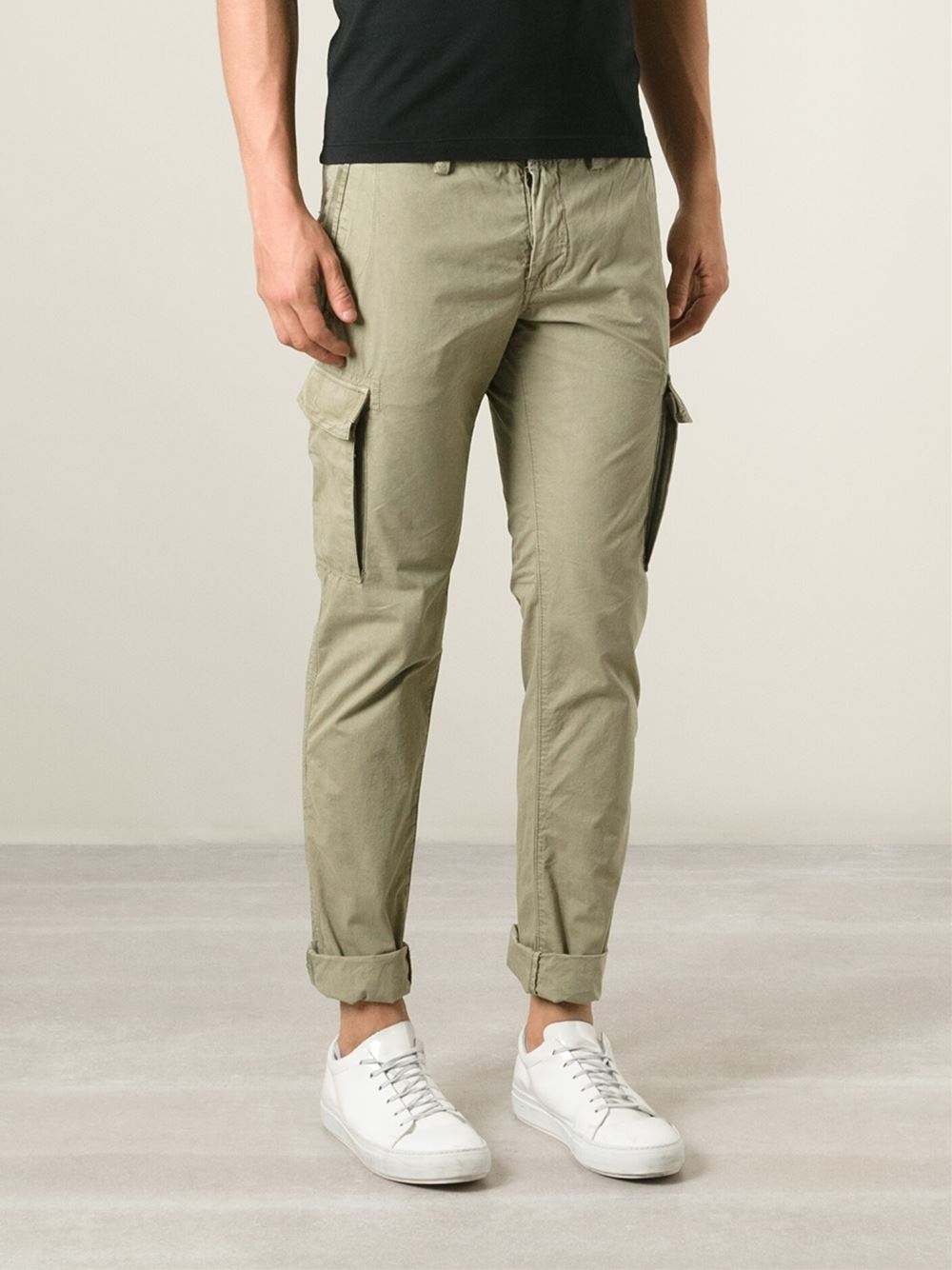 Stone Island Cargo Trousers in Natural for Men - Lyst