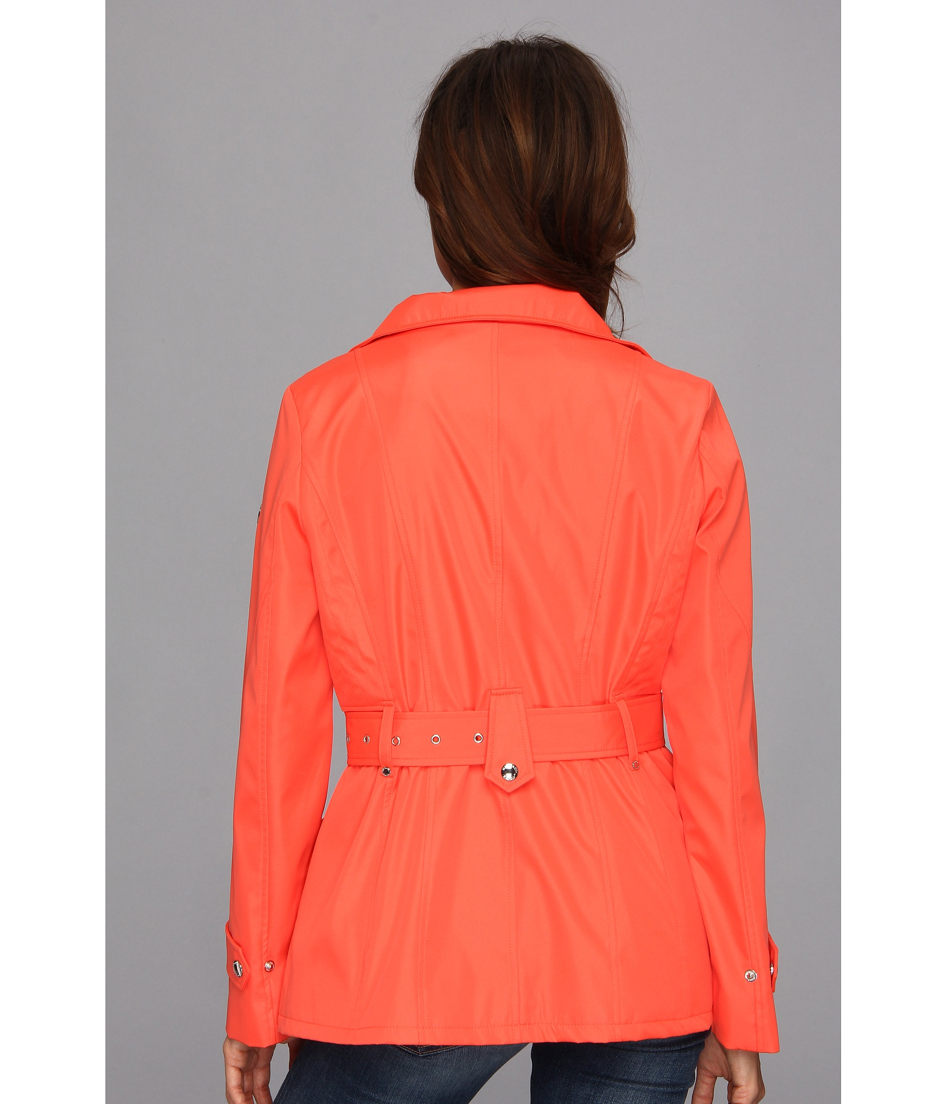 MICHAEL Michael Kors Hooded Rain Jacket In Orange Lyst |  