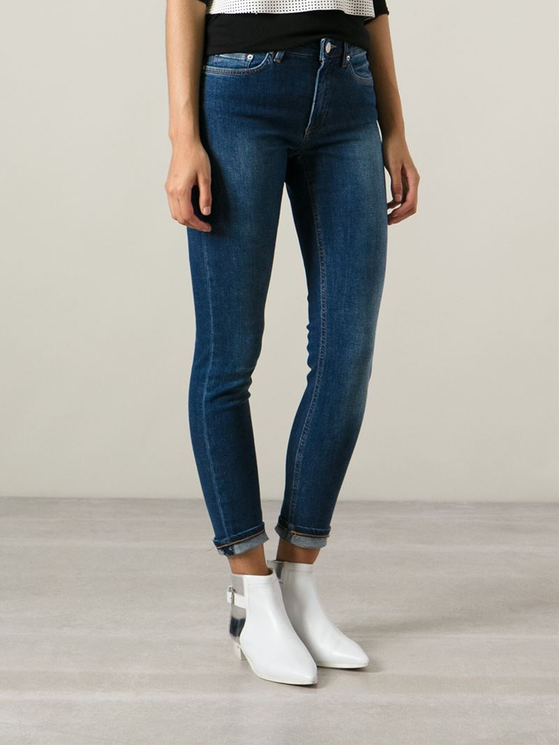 acne jeans skin 5 used blue